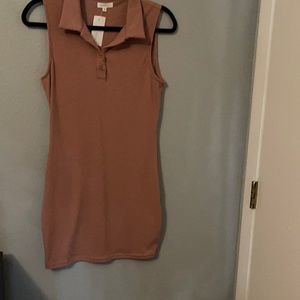 Mauve pink midi dress